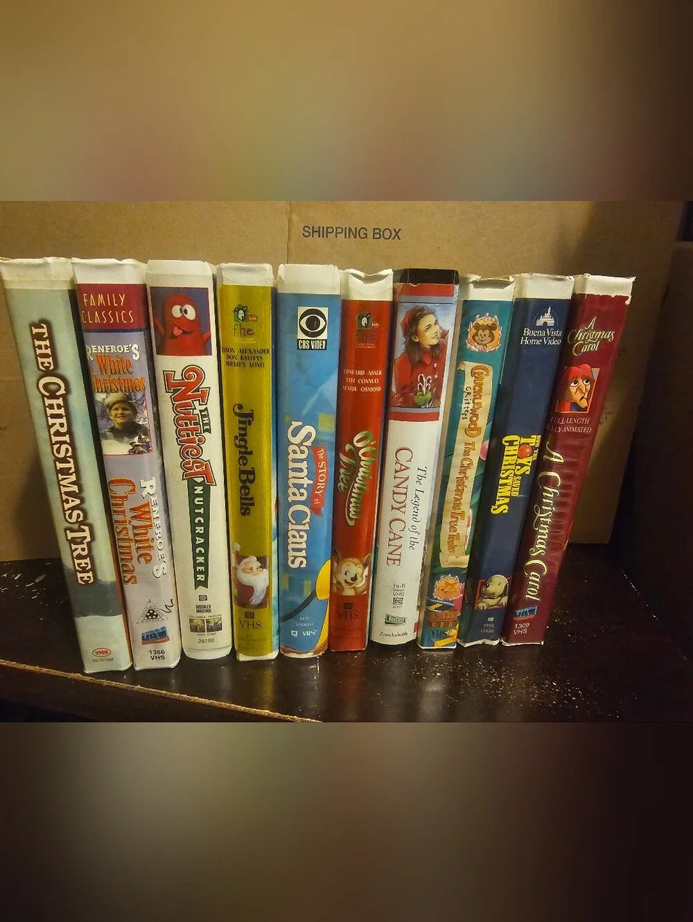 Set of 10 Assorted Christmas VHS Tape Collection